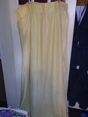 Sears Pale Yellow Textured Curtain Panel